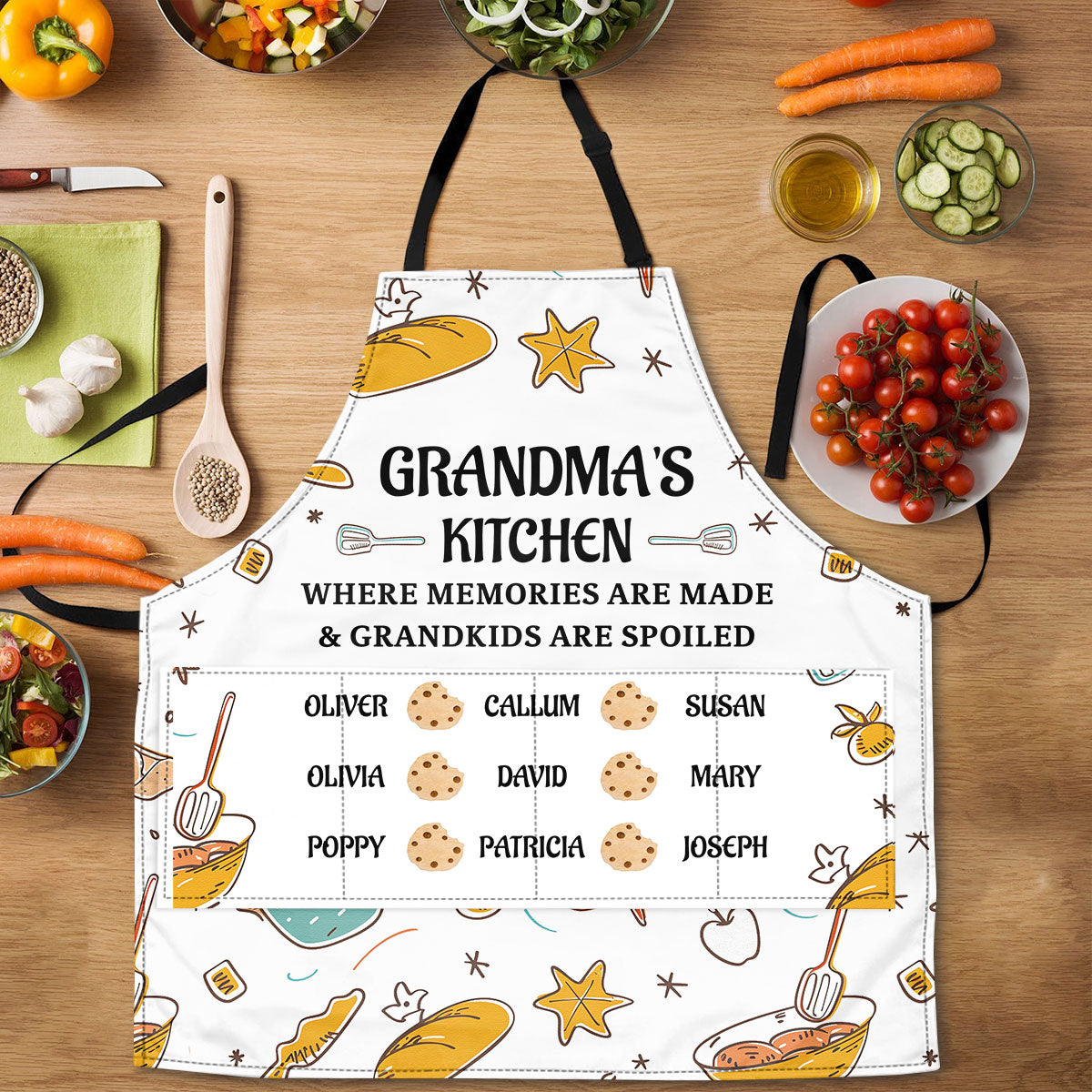Grandma's Kitchen Where Memories Are Made | Personalized Apron With Po ...