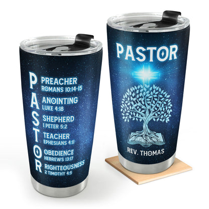 Pastor Man Of God | Personalized Stainless Steel Tumbler