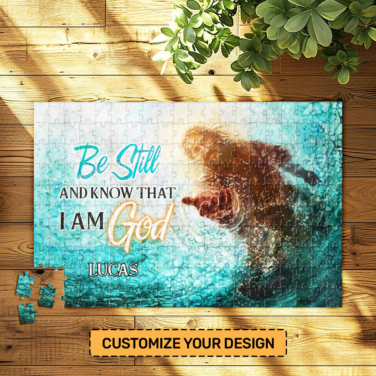 Be Still And Know I Am God | Personalized Rectangle Jigsaw Puzzle JSJPPHA1628TA