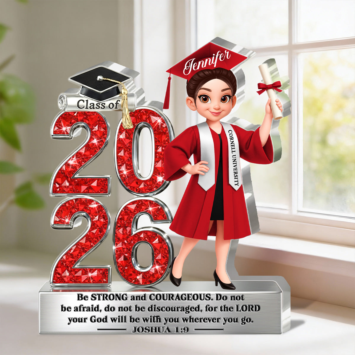 Gift For Graduate - Be Strong And Courageous - Personalized Custom ...