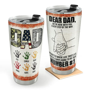 Dear Dad, You're Always Going To Be Our Number #1 | Personalized Stainless Steel Tumbler SSTH844