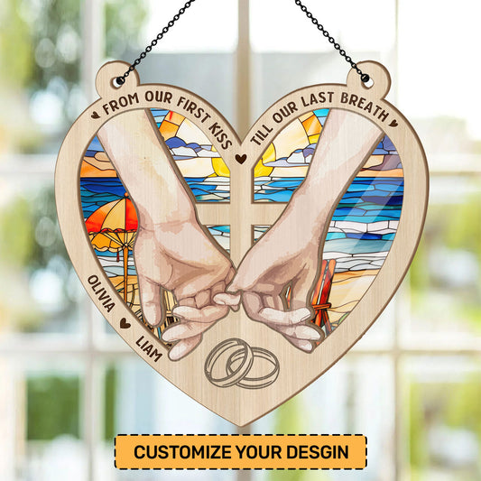 From Our First Kiss | Personalized Window Hanging Suncatcher JSWHSCHLPA1504D