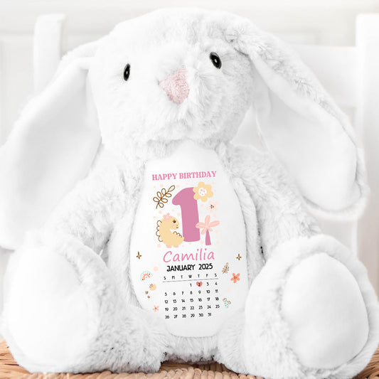 Baby's Birthday | Personalized Stuffed Bunny