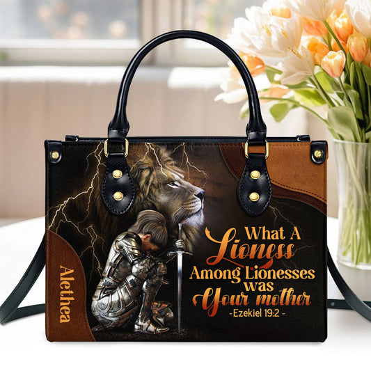 What a Lioness Was Your Mother | Personalized Leather Handbag