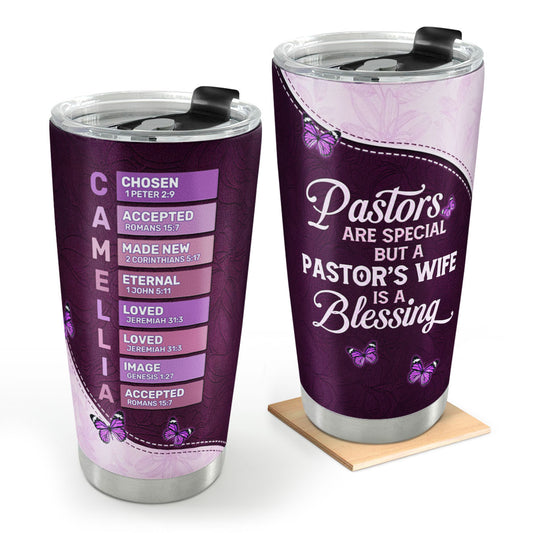Pastor's Wife Is A Blessing | Personalized Stainless Steel Tumbler