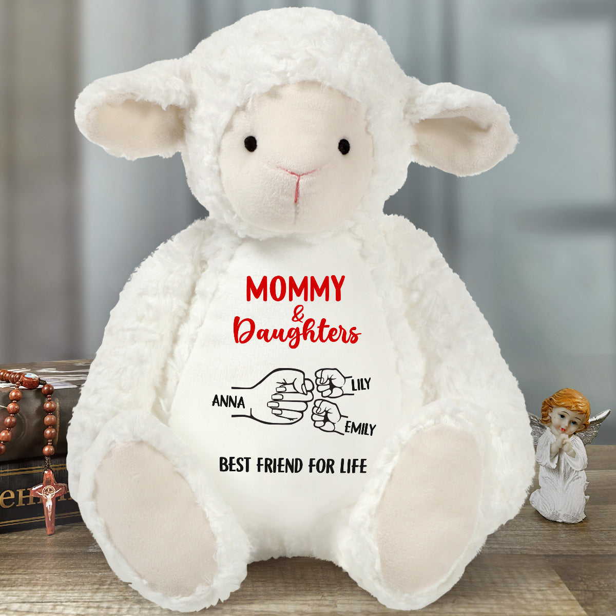 Mommy & Daughter  | Personalized Stuffed Lamb