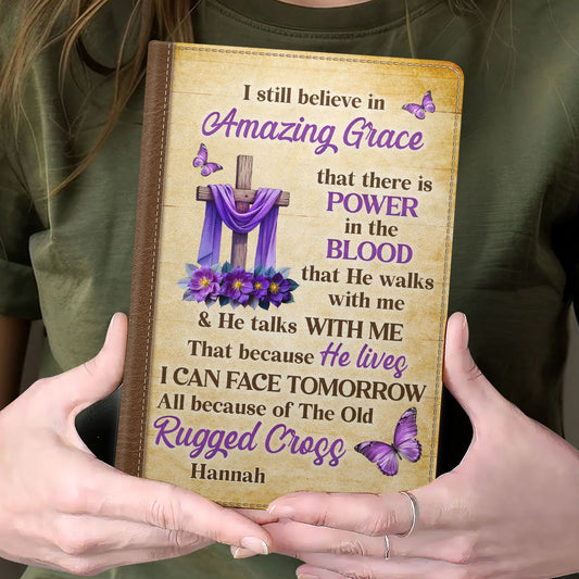 Faith Through The Cross | Personalized Leather Cover Notebook