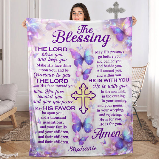 The Blessing | Personalized Fleece Blanket JSFBPH2436T