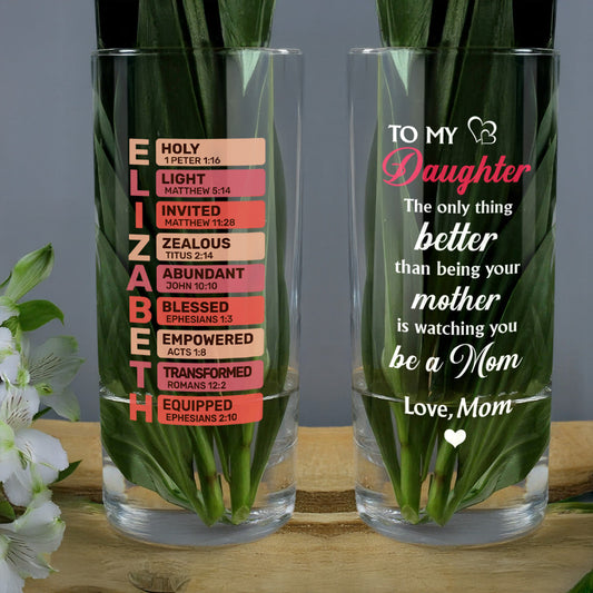 To My Daughter  | Personalized Glass Vase