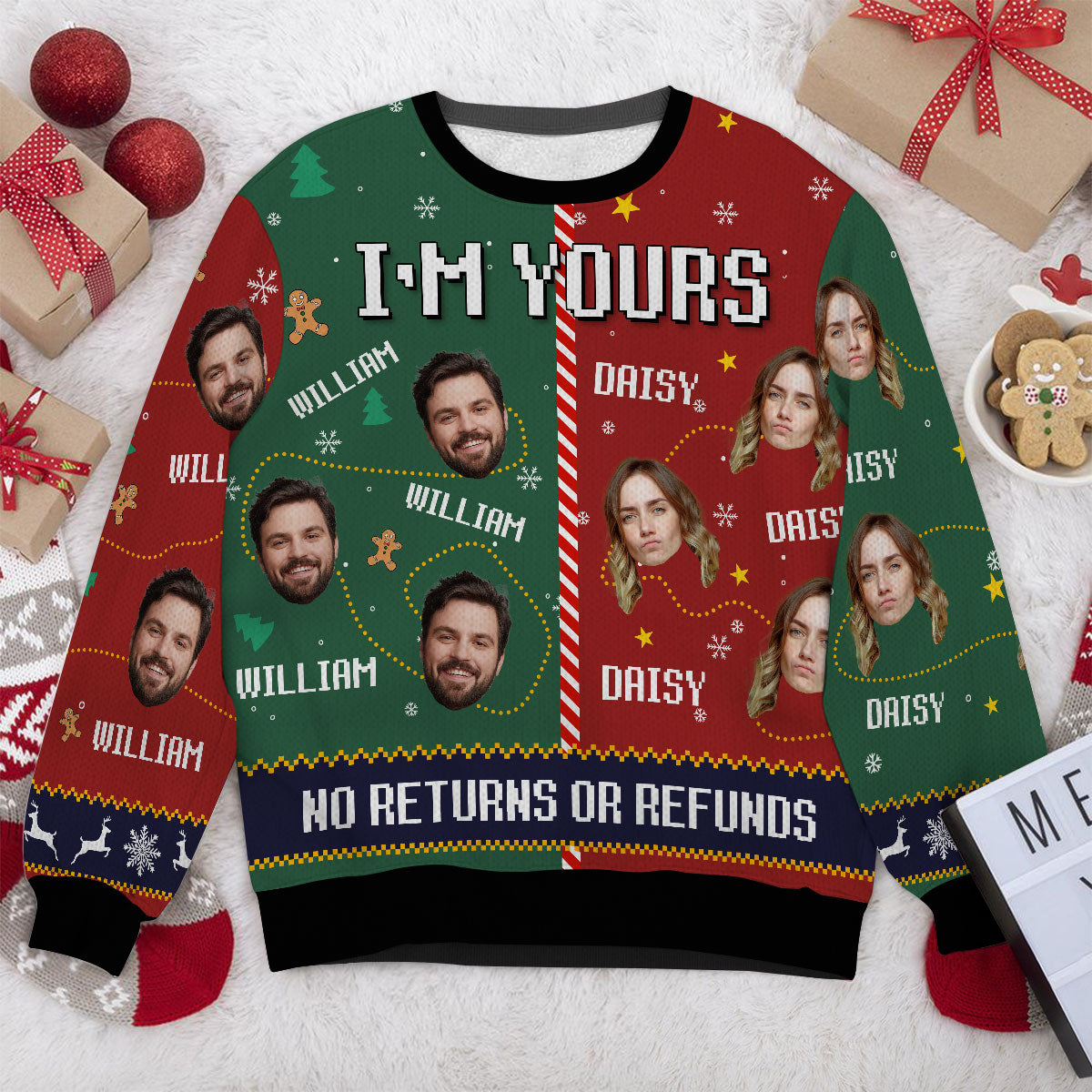 I'm Yours No Returns Or Refunds | Personalized Wool Sweater JSWSWPL2166M