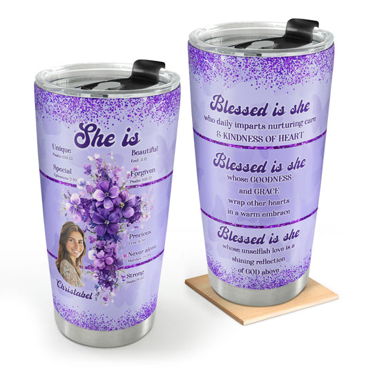 Blessed Is She | Personalized Stainless Steel Tumbler JSSSTPN2399D