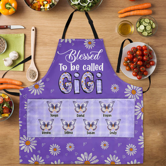 Blessed To Be Called Grandma | Personalized Apron With Packet