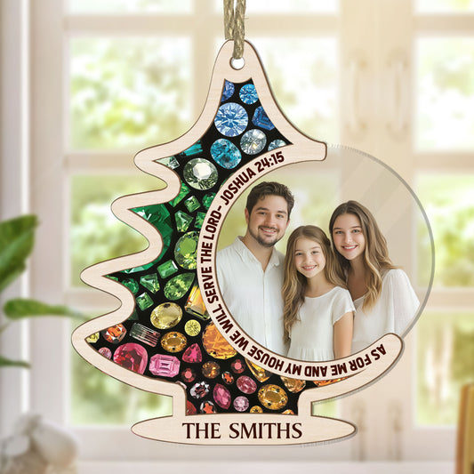 As For Me And My House We Will Serve The Lord | Personalized Wood & Acrylic Ornament JSWAOPN2562L