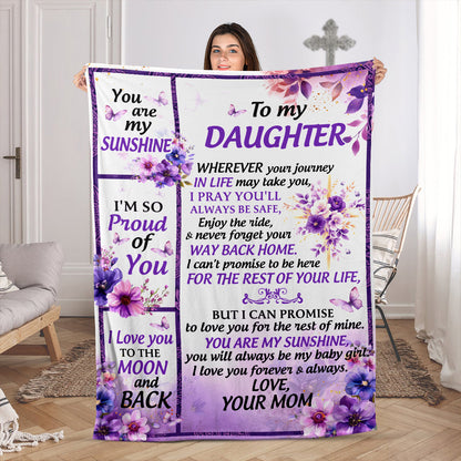 Daughter Granddaughter I Pray You'll Always Be Safe | Personalized Fleece Blanket