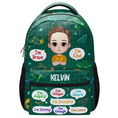 I'm Kind I'm Brave | Personalized Backpack JSBPPH1015D