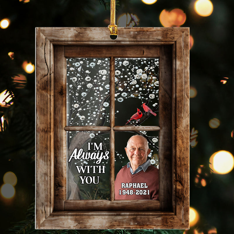 Cardinal Window | Personalized 1-Layer Acrylic Ornament