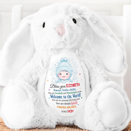 Bless You Precious Child | Personalized Stuffed Bunny
