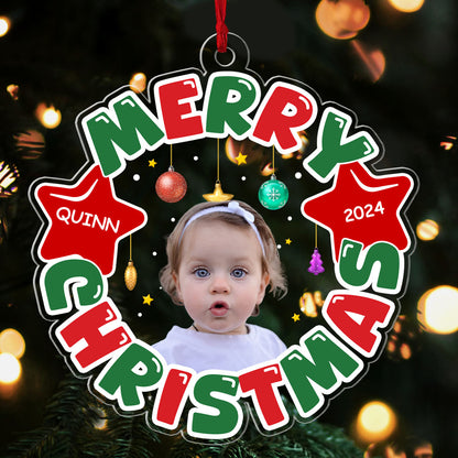 Merry Christmas Baby | Personalized 1-Side Acrylic Ornament JSACOHLN2744L