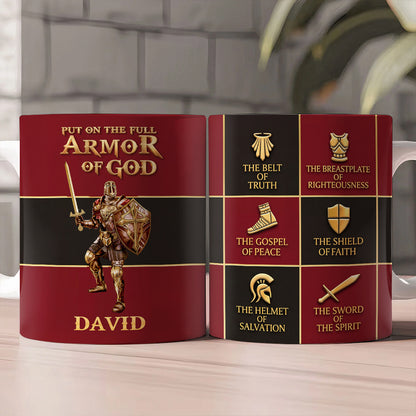Put On The Full Armor Of God | Personalized Ceramic Coffee Mug