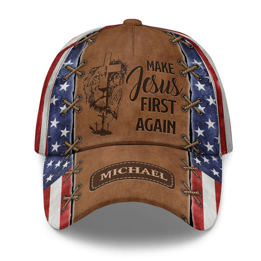 Make Jesus First Again | Personalized Classic Cap