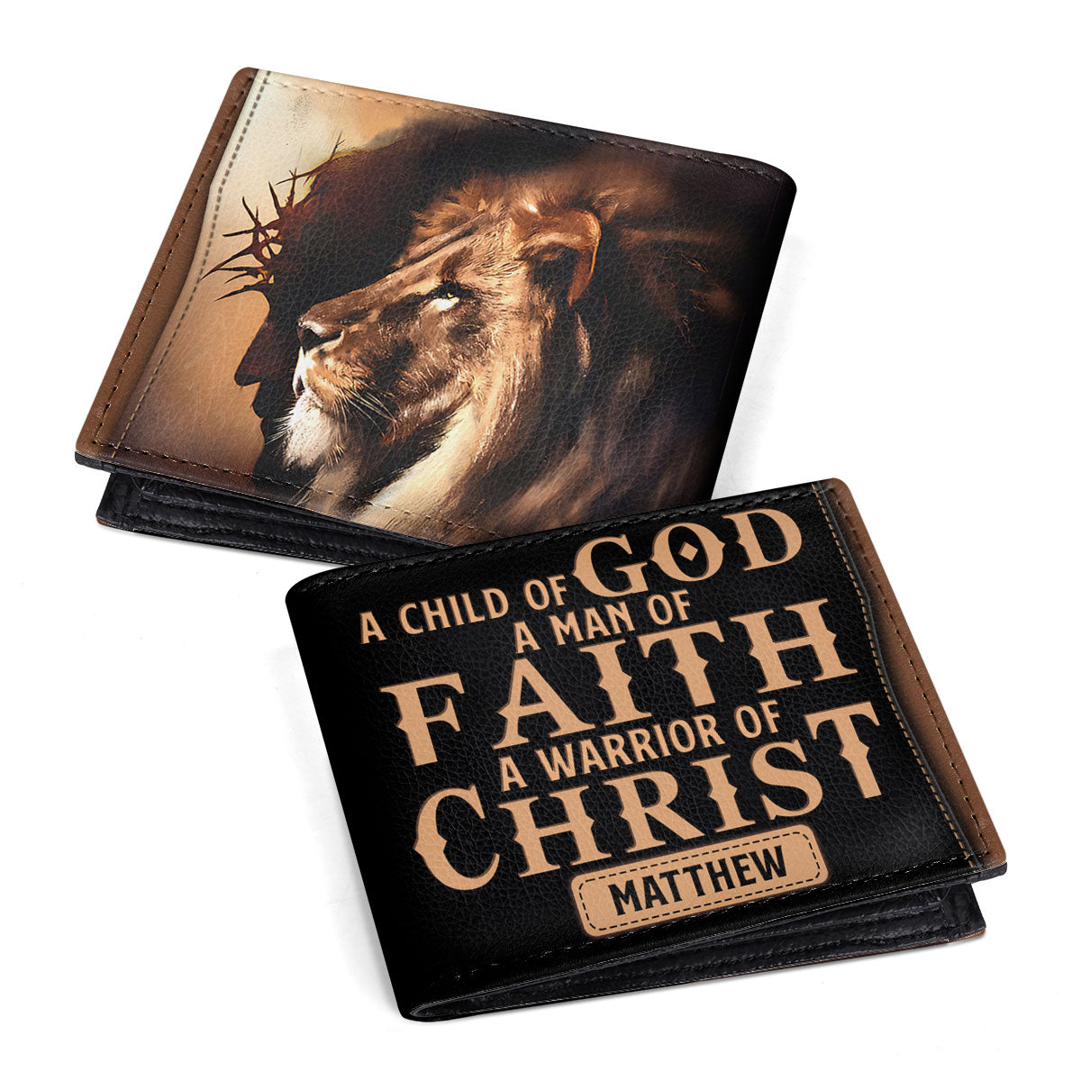 Man Of Faith | Personalized Folded Wallet For Men