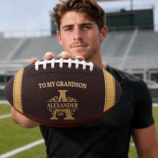 To My Grandson | Personalized Football