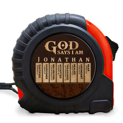 God Says I Am | Personalized Tape Measure