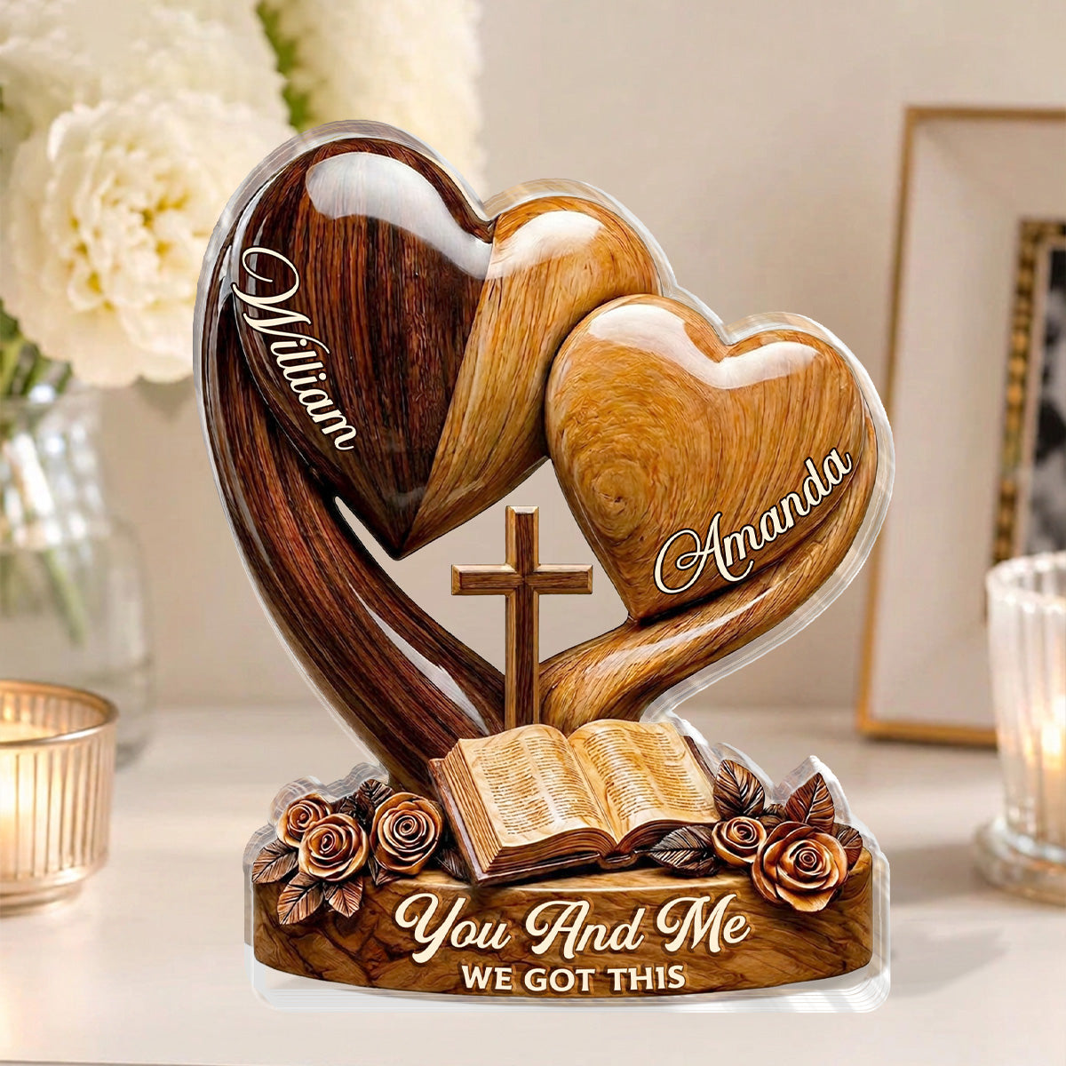You And Me We Got This | Personalized Custom Shaped Acrylic Plaque