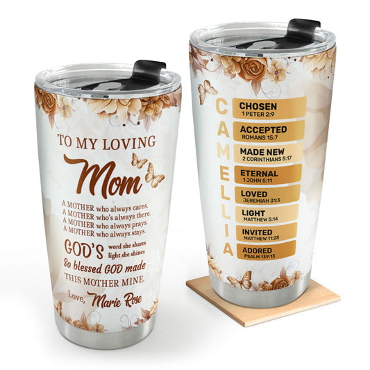 To My Loving Mom | Personalized Stainless Steel Tumbler