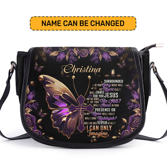 I Can Only Imagine - Personalized Leather Saddle Bag LHBM735