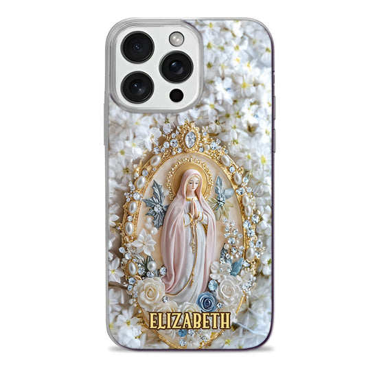 Holy Grace Virgin Mary  | Personalized Clear Silicone Phone Case