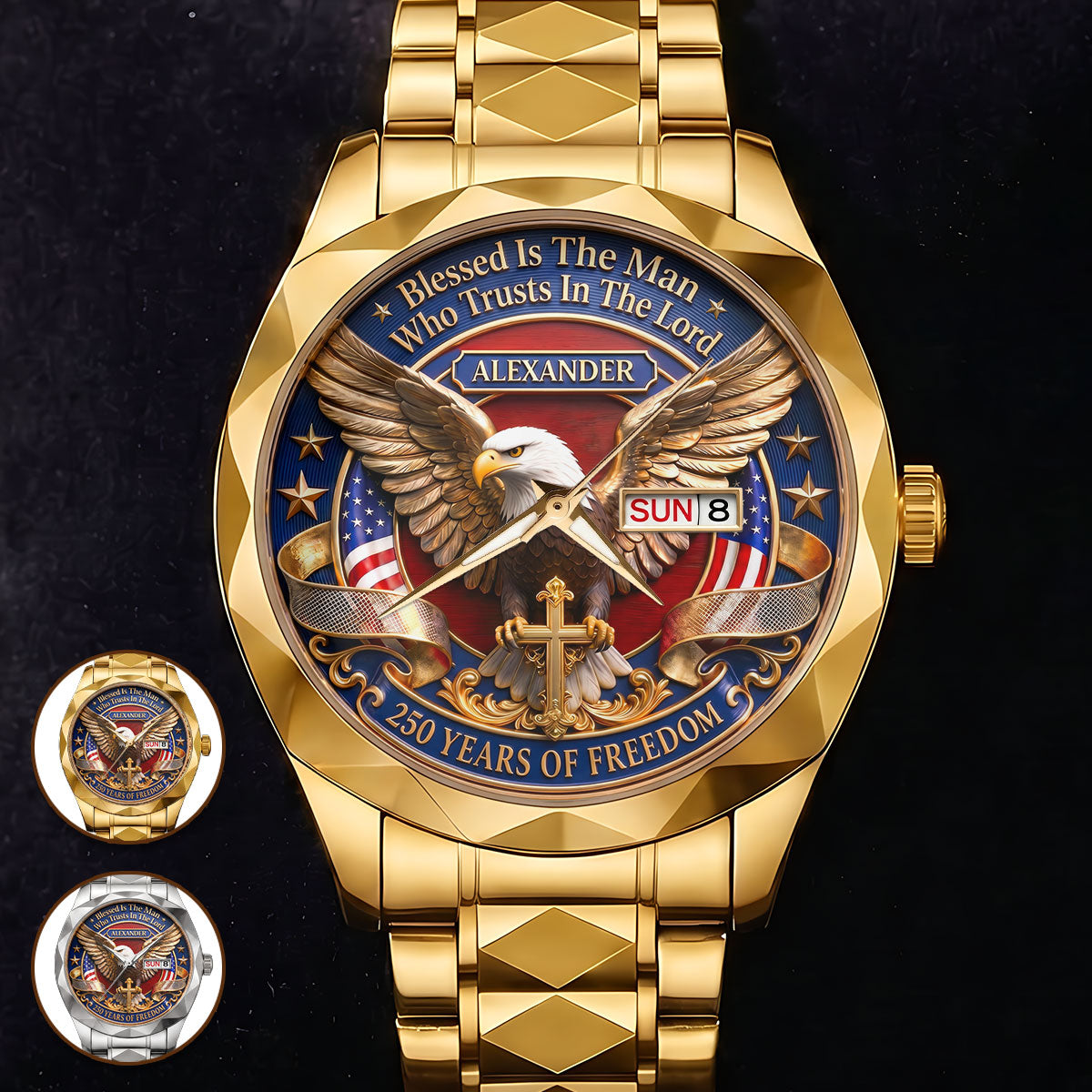 Blessed Is The Man Who Trusts In The Lord | Personalized Men's Wrist Watch