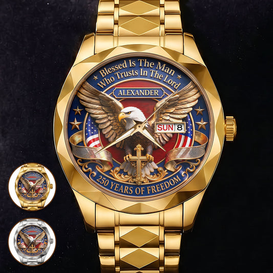 Blessed Is The Man Who Trusts In The Lord | Personalized Men's Wrist Watch