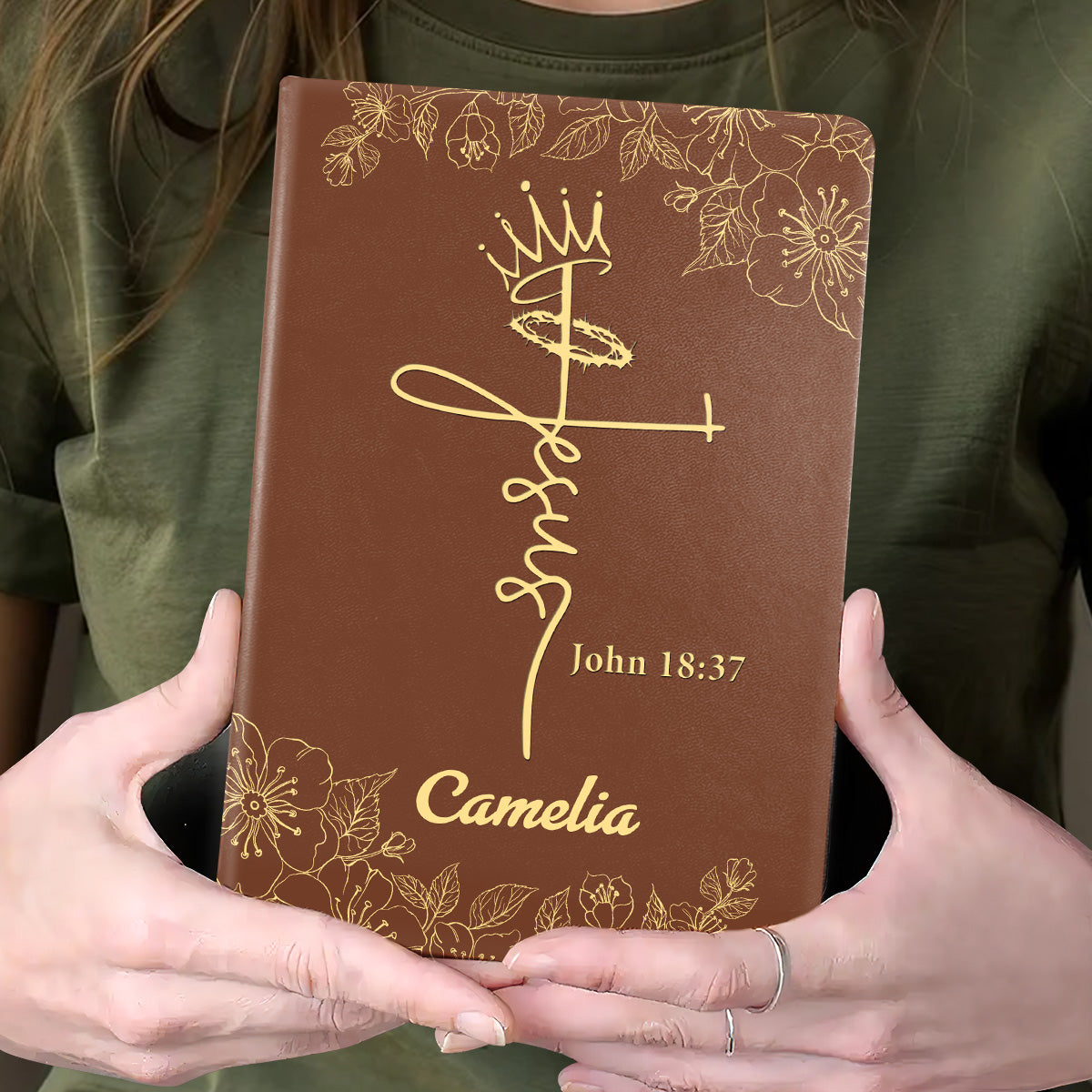 Jesus Is King John 18:37 | Personalized Leather Cover Notebook – Jesuspirit