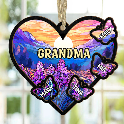 Grandma Heart | Personalized Suncatcher Ornament JSSUNOHLPA2778L