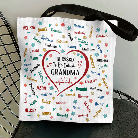 Blessed To Be Called Grandma | Personalized Tote Bag