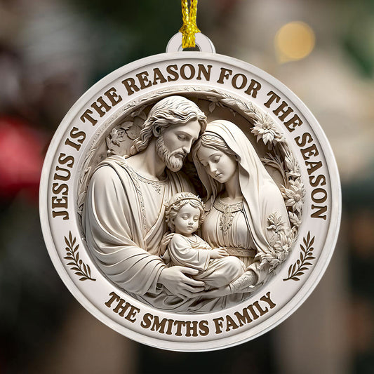 Jesus Is The Reason For The Season | Personalized 1-Side Acrylic Ornament