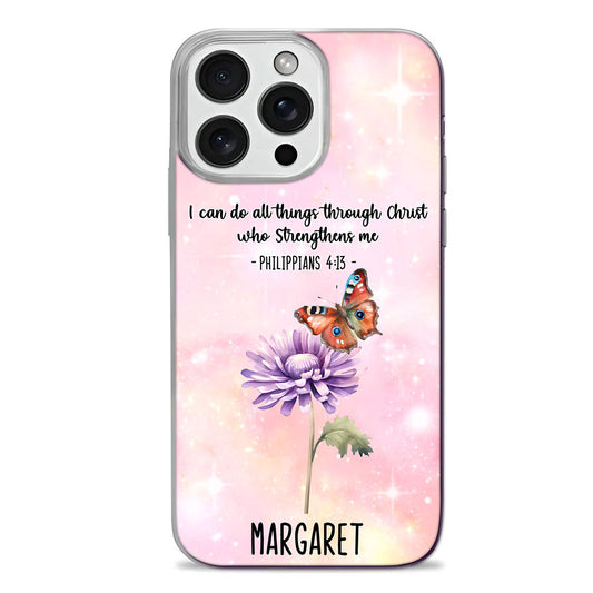 I Can Do All Things Through Christ Who Strengthens Me Philippians | Personalized Clear Silicone Phone Case