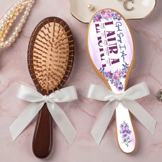 God Says I Am | Personalized Hair Brush