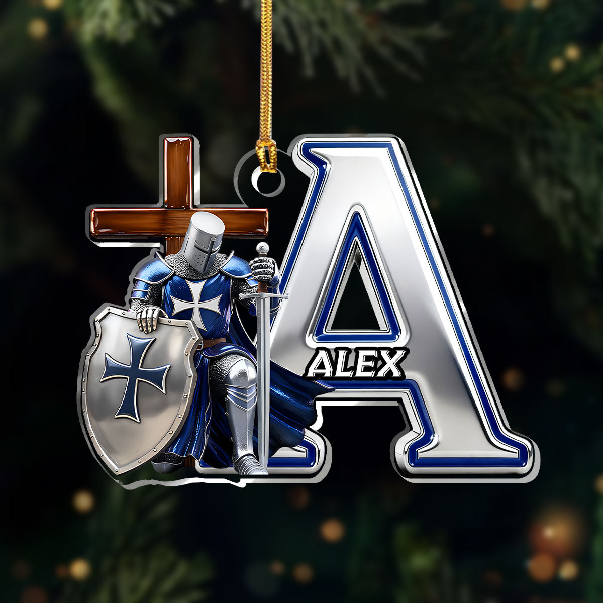 Knight Of God | Personalized 1-Layer Acrylic Ornament