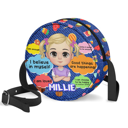 Good Things Are Happening | Personalized Kid Round Purse JSCRBPHA1116M