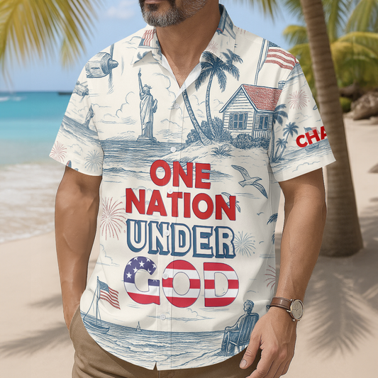 One Nation Under God | Personalized Hawaiian Shirt