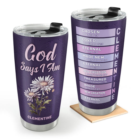 What God Says About You | Personalized Stainless Steel Tumbler JSSSTPN2867D