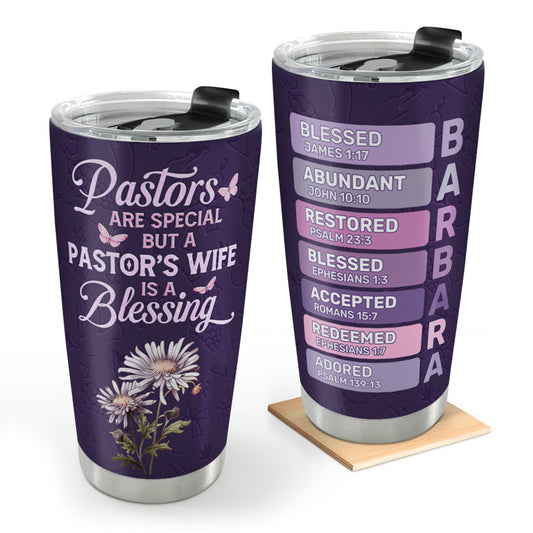 Pastor's Wife Is A Blessing | Personalized Stainless Steel Tumbler