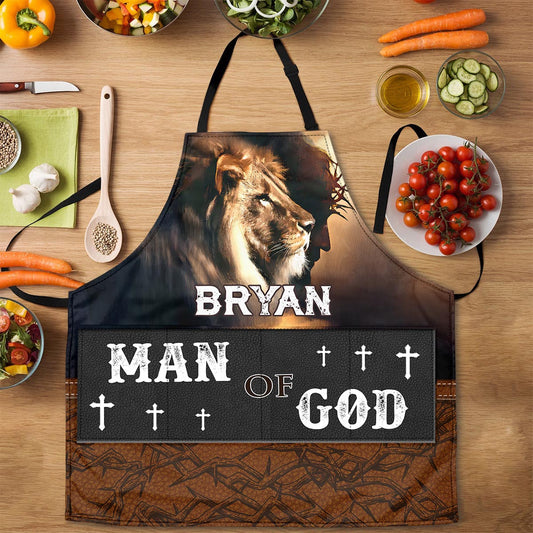 Man Of God | Personalized Apron With Pocket