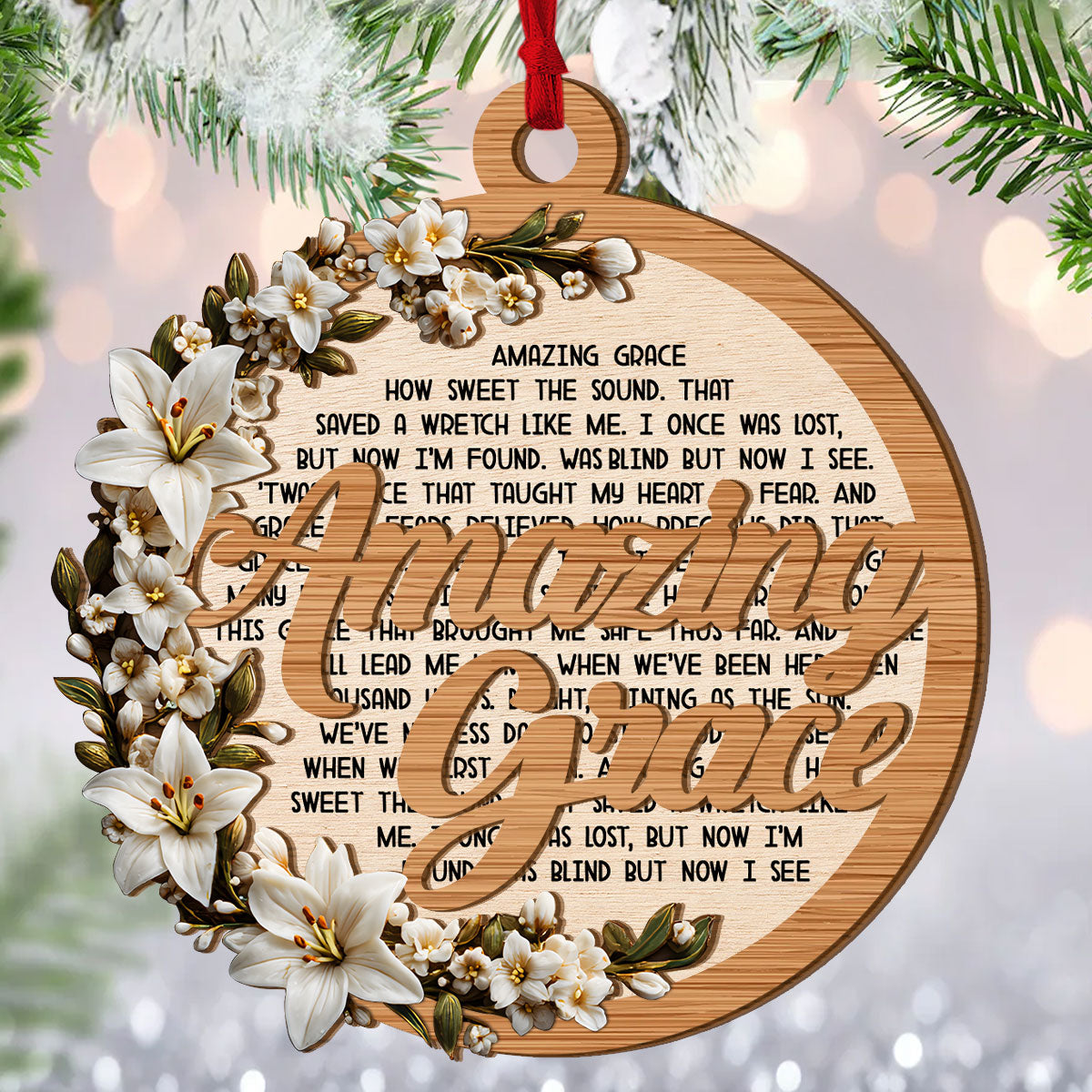 Amazing Grace  |  2-Layered Wooden Ornament