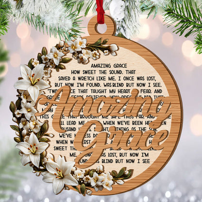 Amazing Grace  |  2-Layered Wooden Ornament