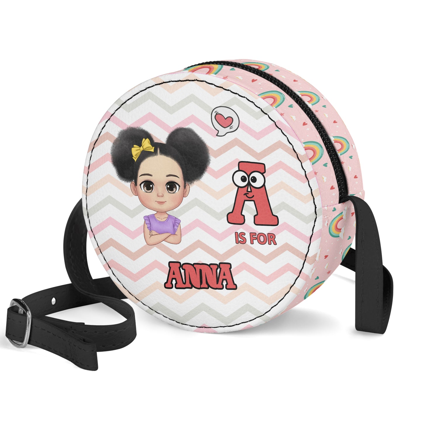 School Kid's Name | Personalized Kid Round Purse JSCRBPT1176L