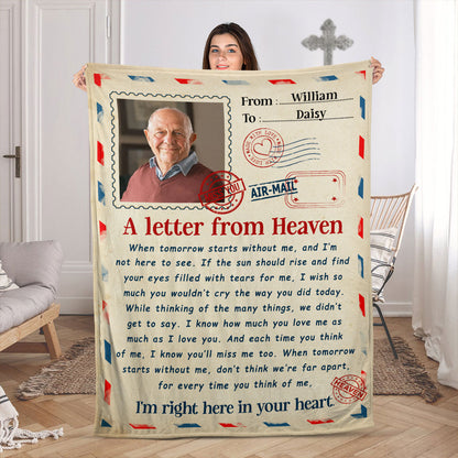 A Letter From Heaven | Personalized Fleece Blanket