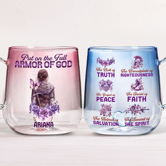 Armor Of God | Personalized Gradient Glass Mug
